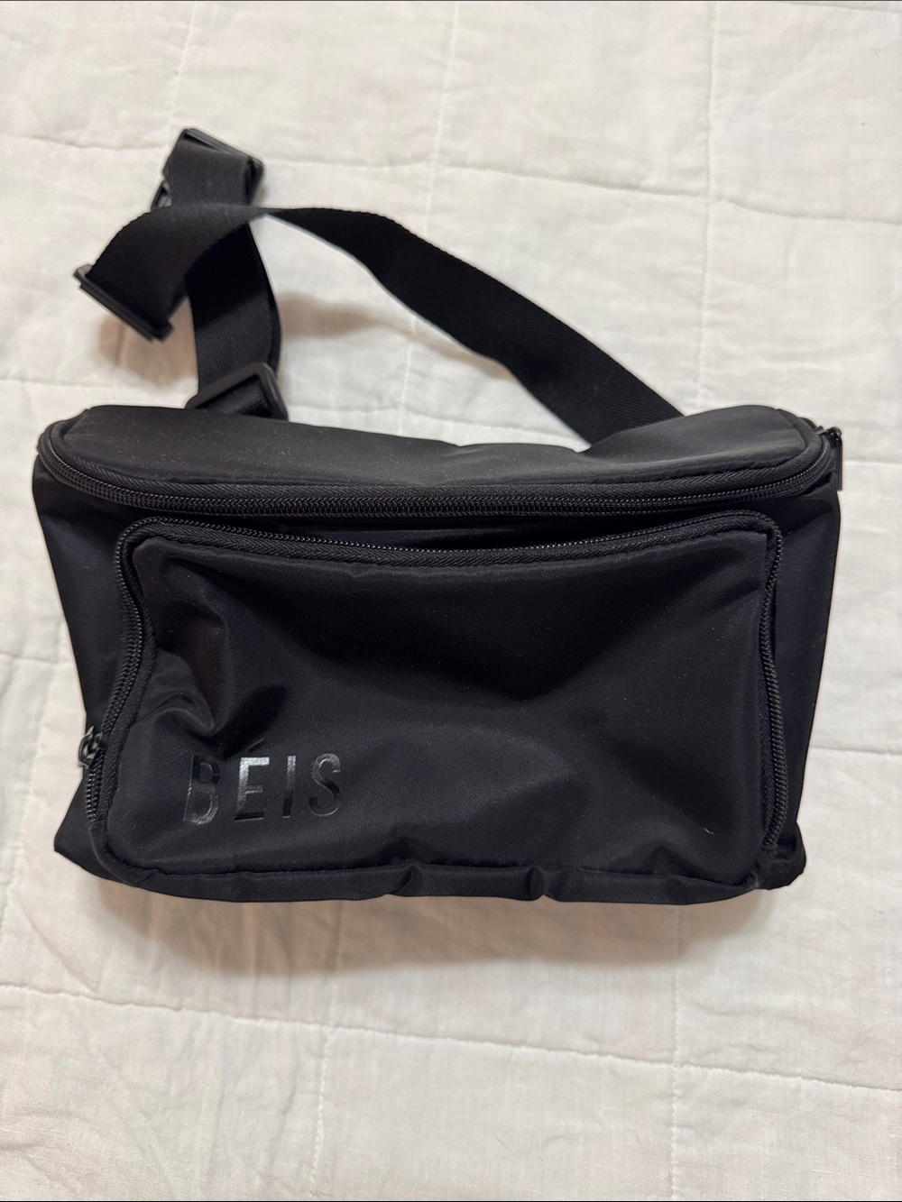 BEIS Black Mini Diaper Bag with Front Zip Pocket